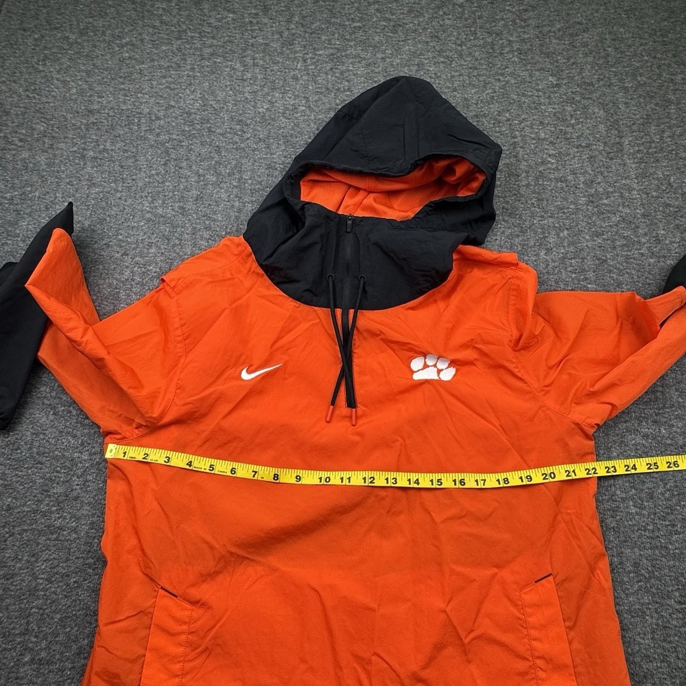 Nike Clemson Tigers 1/4 Zip Lightweight Jacket Mens L Orange Black CW3432 Vented - Picture 4 of 16